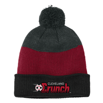 Crunch Retro Cozy Striped Pom Beanie